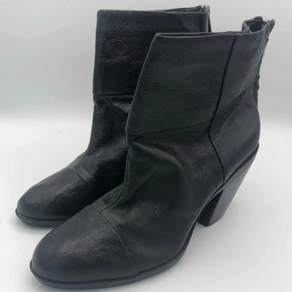 Bandolino Black Leather Heeled Booties BDJOINEDTOME Style | Women’s Size 7.5M